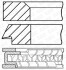 Комплект поршневых колец из 3 шт.. GOETZE 08-424200-10 (фото 1)