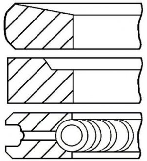 Комплект колец на поршень GOETZE 08-431707-00