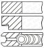 Кільця поршневі на 1 циліндр GOETZE 08-784700-00 (фото 1)