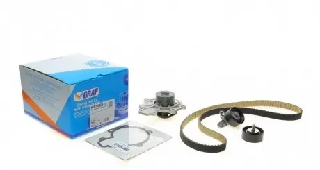 Комплект ГРМ з помпою води GRAF KP1068-1