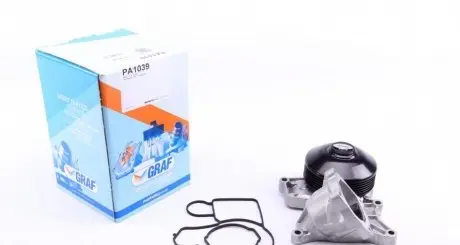 Помпа води BMW 1/3/5/X1/X3 116d/118d/120d/123d/318d/320d/520d/2.0d/xDrive 07-15 (B/B) (6 лоп)(6 кан) GRAF PA1039