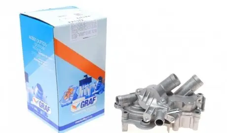 Помпа води Audi/Seat/Skoda/VW 1.0-1.4TSI/1.4-1.6 13- (28z)(B/B)(6 лоп)(з корпусом і 2 термостатами) GRAF PA1372