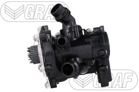 Помпа воды Audi/Seat/Skoda/VW 1.8-2.0TSI/TFSI 12-(29z) (B/B) (5л) (с корпусом и термостатом) GRAF PA1422