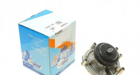 Помпа води Citroen Jumper/Peugeot Boxer 2.5D/TD/TDI/4x4 96-02 (B/B) (8 лоп) (3 канавки)) GRAF PA684