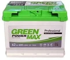 Акумулятор 62Ah-12v (242x175x190),R,EN600 GREEN POWER Max 000022373