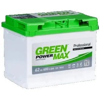 Акумулятор 62Ah-12v (242x175x190),L,EN600 GREEN POWER Max 000022380