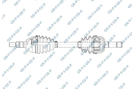 Привідний вал передн Лів/Прав 617мм OPEL INSIGNIA A, INSIGNIA A COUNTRY, ZAFIRA C 1.6-2.0D 07.08- GSP 260027OL