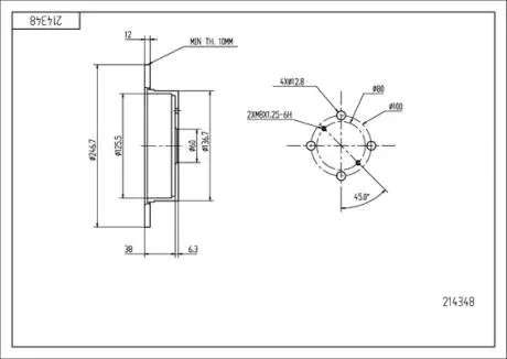 Диск тормозной /P/ AGILA,WAGON R+ Hart 214348