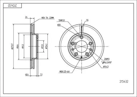 Диск гальмівний /P/ MAZDA 323 1.9 16V 98- Hart 215432
