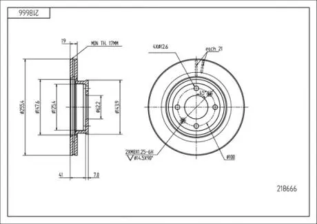 Диск тормозной /P/GETZ 02- Hart 218666