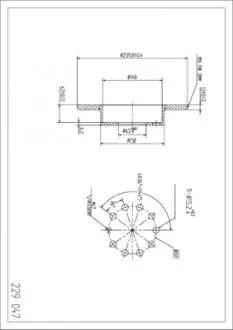 Диск тормозной /T/GOLF,OCTAVIA 2.0 03-/259.8 Hart 229047