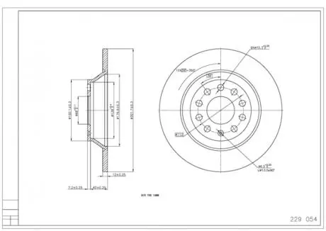 Диск тормозной /T/AUDI A6 2.0-3.0 05- Hart 229054