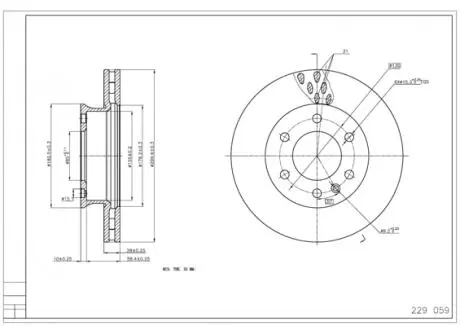 Диск тормозной /P/SPRINTER 06- Hart 229059