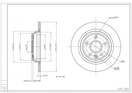 Диск тормозной /T/MONDEO IV 2.0 07- Hart 229064