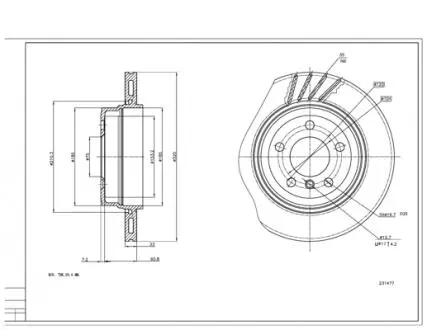 Диск тормозной /T/ BMW X3 2.0-3.0 04- Hart 231477