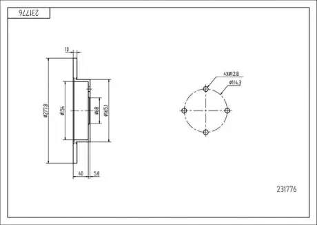 Диск тормозной /T/PRIMERA 1.6-2.0 98-01 Hart 231776