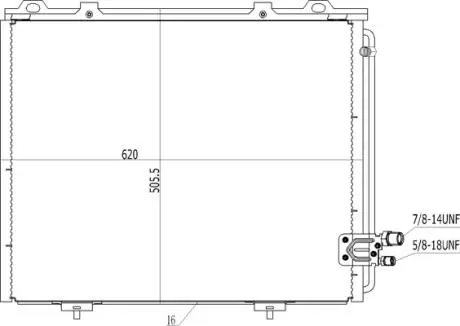 Радіатор кондиціонера MB E-class (W210) 2.0-5.4 (95-03) Hart 602 071
