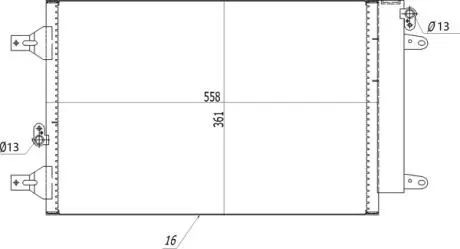 Радіатор кондиціонера Ford Galaxy, VW Sharan 1.8-2.8 (95-10) Hart 602 279