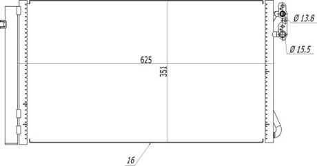 Радіатор кондиціонера BMW 3 (E90), X1 (E84) 1.6-3.0D (04-16) Hart 606 058