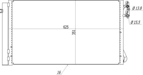 Радіатор кондиціонера BMW 3 (E90), X1 (E84) 1.6-3.0D (04-16) Hart 606 058