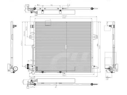 Радіатор кондиціонера MB M-class (W164), GL-class (X164), G-class (W461) 3.0D Hart 607 688