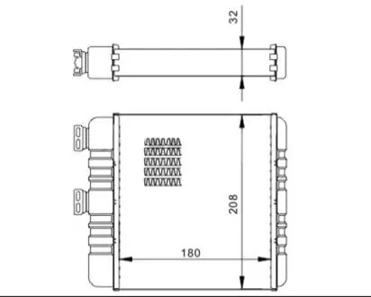 Радиатор печки Hart 608005