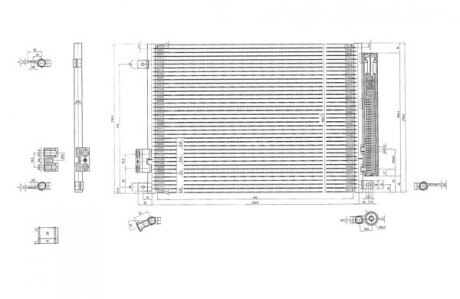 Радіатор кондиціонера Fiat 300, 500, Ford Ka, Lancia Ypsilon 0.9-1.4 07-> Hart 611 419