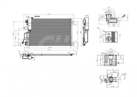 Радіатор кондиціонера Nissan Qashqai 2.0D (07-13) Hart 611 425