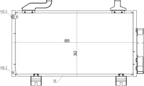 Радіатор кондиціонера Honda Accord VIII 2.0/2.4i 08-> Hart 612 210