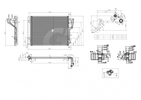 Радіатор кондиціонера Hyundai i30, Kia Ceed 1.6/2.0 (07-12) Hart 612 220