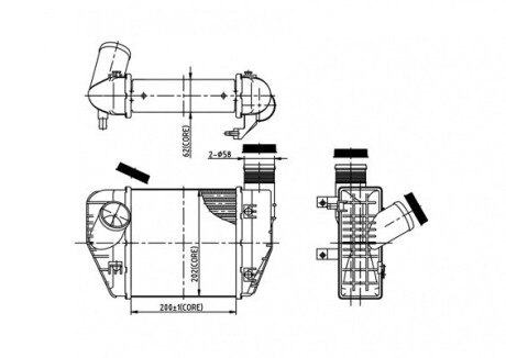 Радіатор інтеркулера Audi A6 C6 2.0TDI (04-11) Hart 612 713