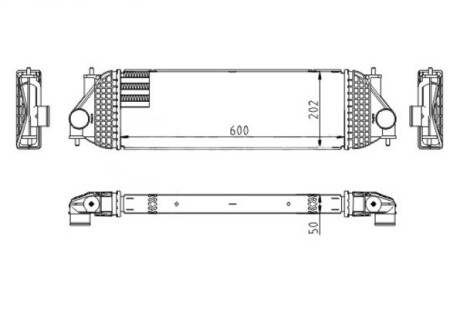 Радіатор інтеркулера Suzuki Grand Vitara 1.9D (05-15) Hart 614 061 (фото 1)