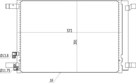 Конденсер кондиционера Hart 614511