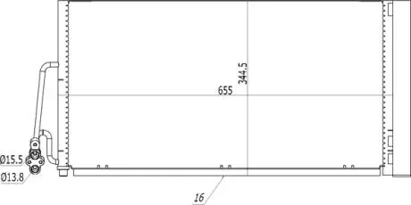 Радіатор кондиціонера Mini Cooper, One 1.6/2.0 (06-16) Hart 614 533