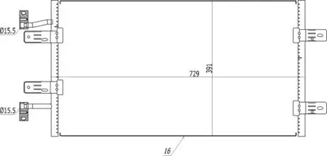 Радіатор кондиціонера Renault Trafic 2.0/2.5dci 01-> Hart 614 559