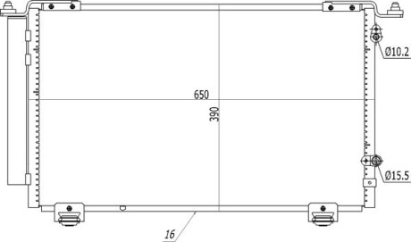 Радіатор кондиціонера Toyota Avensis 2.0/2.4i 03-&gt; Hart 614 572 (фото 1)