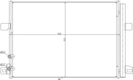 Радіатор кондиціонера VW Amarok 2.0/3.0i/D 10-> Hart 616 797