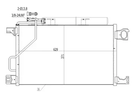 Радіатор кондиціонера MB C-Class (W203) 00-> Hart 619 510