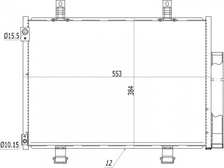 Радіатор кондиціонера Suzuki Swift 1.2-1.6 10-> Hart 619 533
