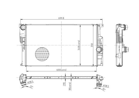 Радіатор двигуна BMW 3 (F30), 1 (F20) (N47/B47/N13) 12-> Hart 620 332