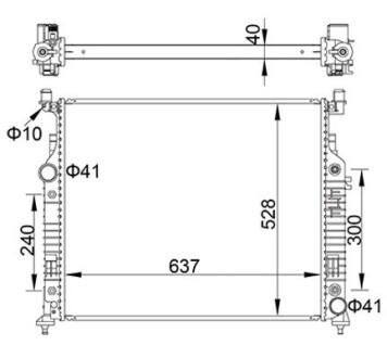 Радіатор двиг. MB ML-class (W164), GL-class (X164) 3.0CDI/4.7-5.5 (05-12) Hart 622 279