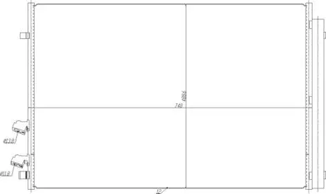 Радіатор кондиціонера VW Crafter 2.0D 16-> Hart 645 278