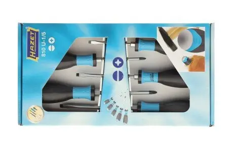Набір викруток (5 шт.) (Нескользяща 3-х компонентна рукоятка) HAZET 810U-1/5