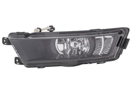 Протитуманна фара Лів (H8/LED, чорн, з деннми ходовими вогнями) SKODA RAPID 05.15-12.18 HELLA 1NG354844131