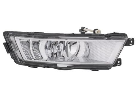 Протитуманна фара Прав (H8/LED, хромований, з деннми ходовими вогнями) SKODA RAPID 07.12-12.18 HELLA 1NG354844161