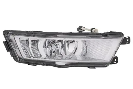 Протитуманна фара Прав (H8/LED, хромований, з деннми ходовими вогнями) SKODA RAPID 07.12-12.18 HELLA 1NG354844161