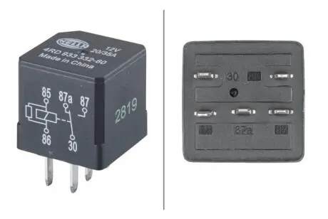 Реле (12V, 40A) BUICK CENTURY, PARK AVENUE, REGAL, RENDEZVOUZ, SKYLARK, CADILLAC ATS, CTS, CTS SPORT, DEVILLE, DTS, ESCALADE, SEVILLE, SRX, STS, XLR, CHEVROLET AVEO / KALOS, EPICA, EXPRESS 10.90- HELLA 4RD 933 332-601