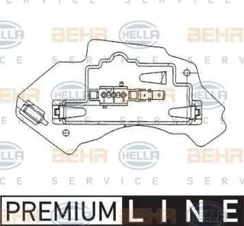 Регулятор, вентилятор салону HELLA 5HL351321131