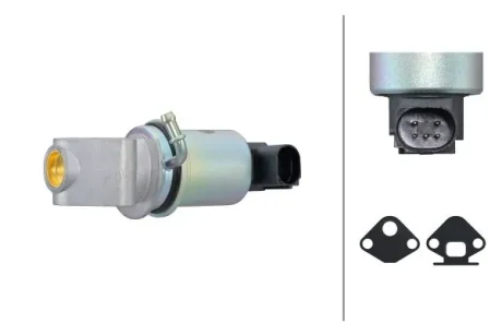 Клапан EGR AUDI A2, SEAT AROSA, CORDOBA, CORDOBA VARIO, IBIZA II, IBIZA III, INCA, LEON, TOLEDO II, SKODA FABIA I, OCTAVIA I, OCTAVIA II, VW BORA, BORA I, CADDY II, CADDY III 1.0/1.4/1.6 11.95-04.12 HELLA 6NU014865431