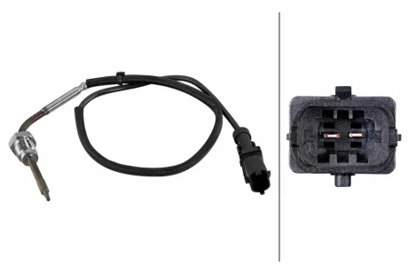 Датчик температури вихлопних газів (перед DPF) FIAT DOBLO, DOBLO CARGO, LINEA, TIPO, LANCIA YPSILON, OPEL COMBO TOUR, COMBO/MINIVAN 1.3D 09.09- HELLA 6PT010376641